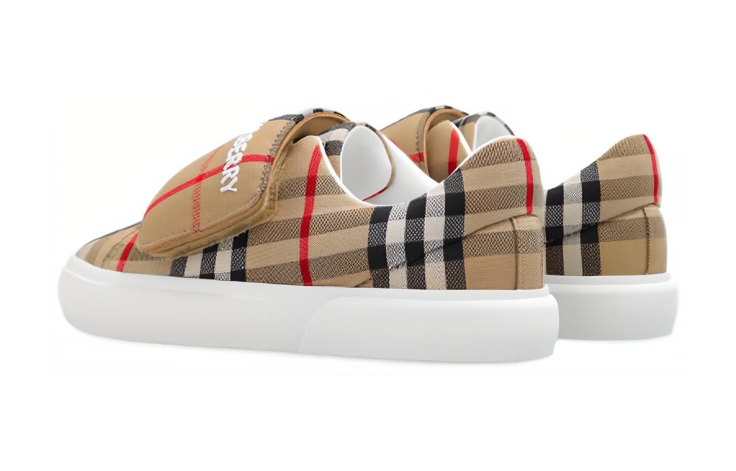 Низкие детские скейтерские туфли Burberry коричневые — фото 4