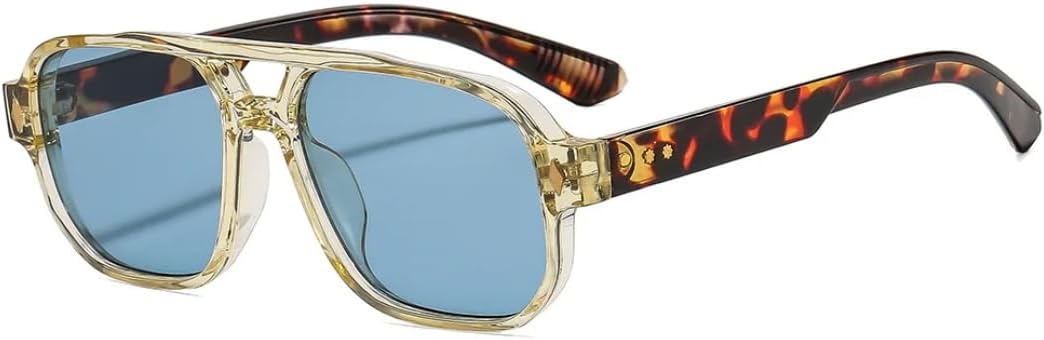 

Солнцезащитные очки для мужчин и женщин - защита UV400 - линзы с двойным леопардовым градиентом для занятий спортом на открытом воздухе и вождения DSVIGF, Leopard Blue