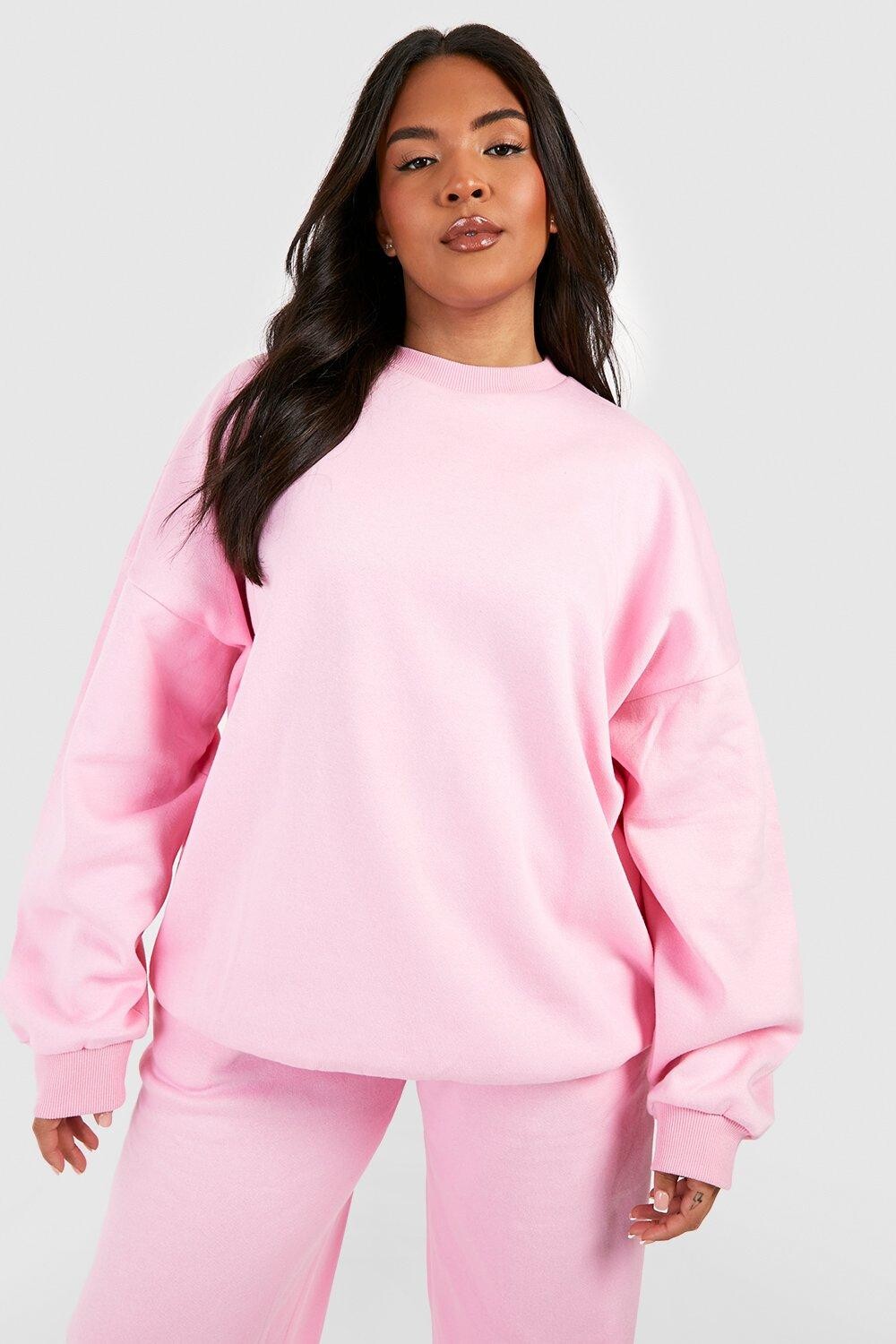 

Базовый свитшот плюс оверсайз Boohoo, розовый