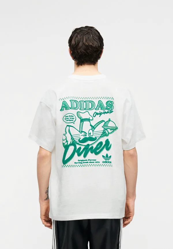 Футболка унисекс с принтом "diner tee" Adidas Originals, White