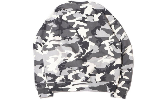 Толстовка Men's Nike Solo Swoosh Camouflage Fleece Round Neck Pullover Gray, мультиколор — фото 2