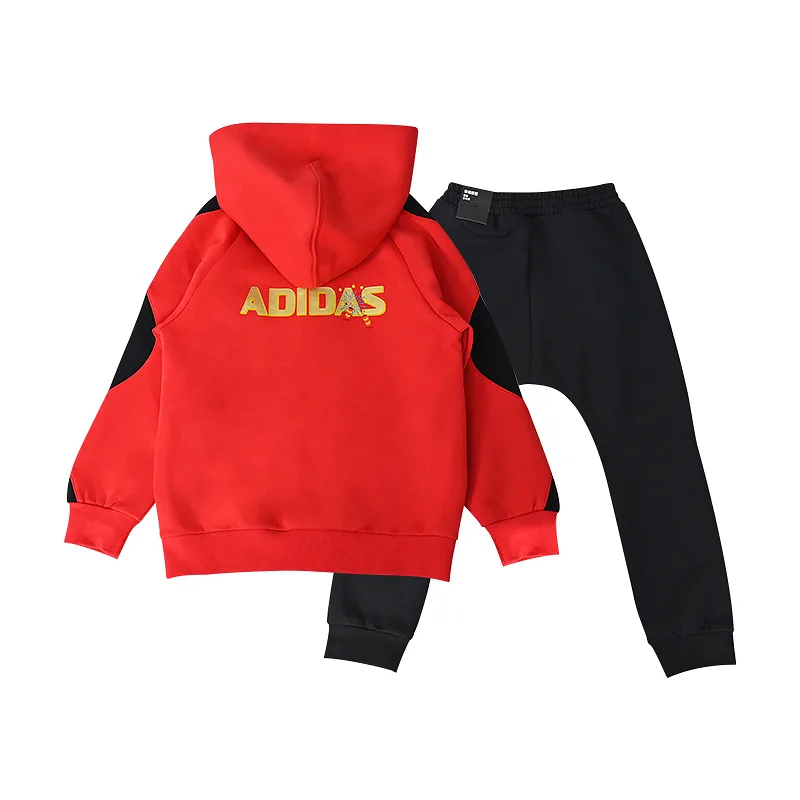 Детский спортивный худи Adidas, Set (Red Top+Black Pants) — фото 3