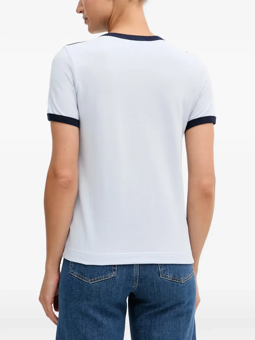 Футболка Lacoste с коротким рукавом и нашивкой-логотипом, синий — фото 3
