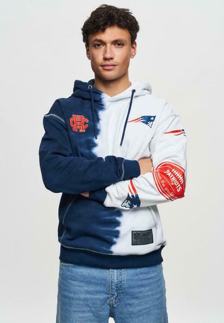 

Толстовка с капюшоном NEW ENGLAND PATRIOTS NFL INK DYE EFFECT Re:Covered, синий