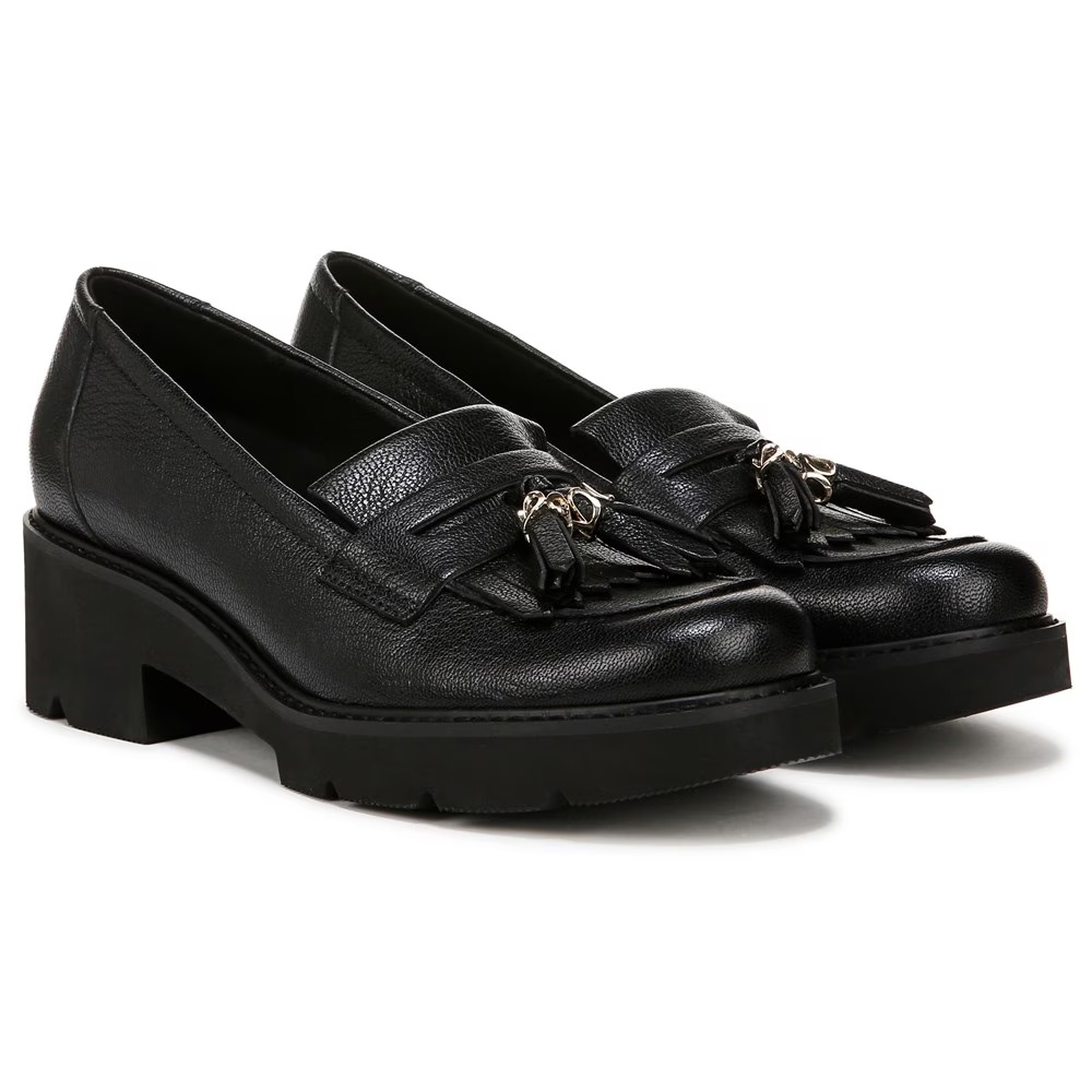 Туфли-лодочки на толстой подошве Naturalizer, black leather