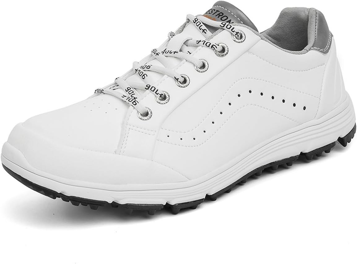 

Мужские водонепроницаемые гольф-туфли, модные кроссовки для гольфа, легкие спортивные тренировочные кроссовки Omcam, белый