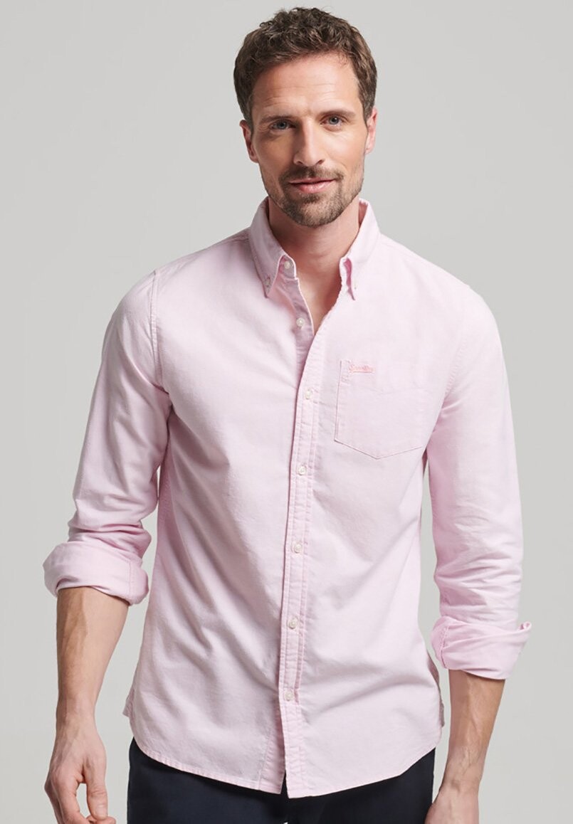 

Рубашка WASHED OXFORD Superdry, цвет city pink