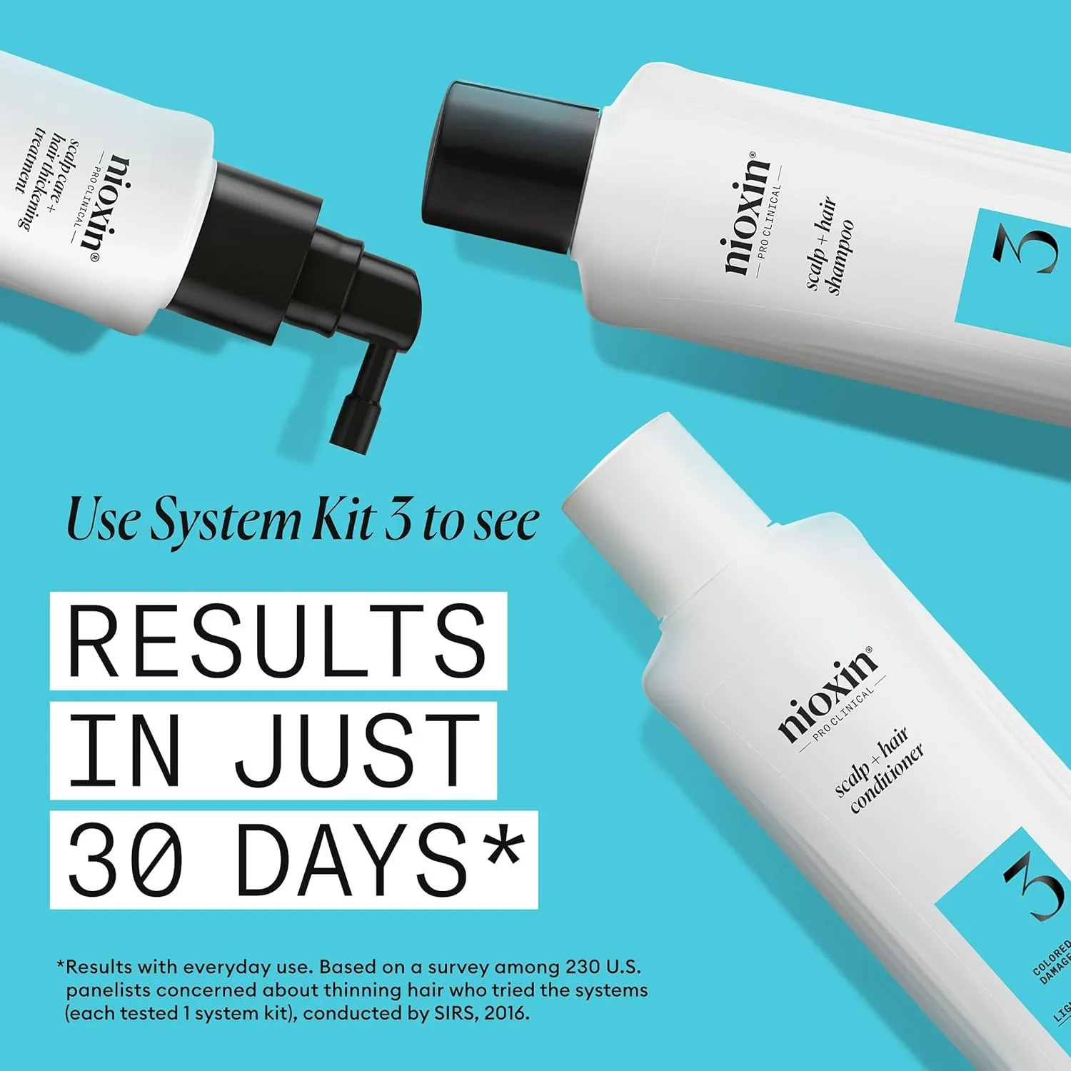 Nioxin System 3 кондиционер для уплотнения кожи головы и волос для окрашенных, сухих и поврежденных волос с легким истончением, поддерживает яркость цвета, укрепляет и питает с ниацинамидом и биотином, способствует жизненной силе 299 мл (.) — фото 4