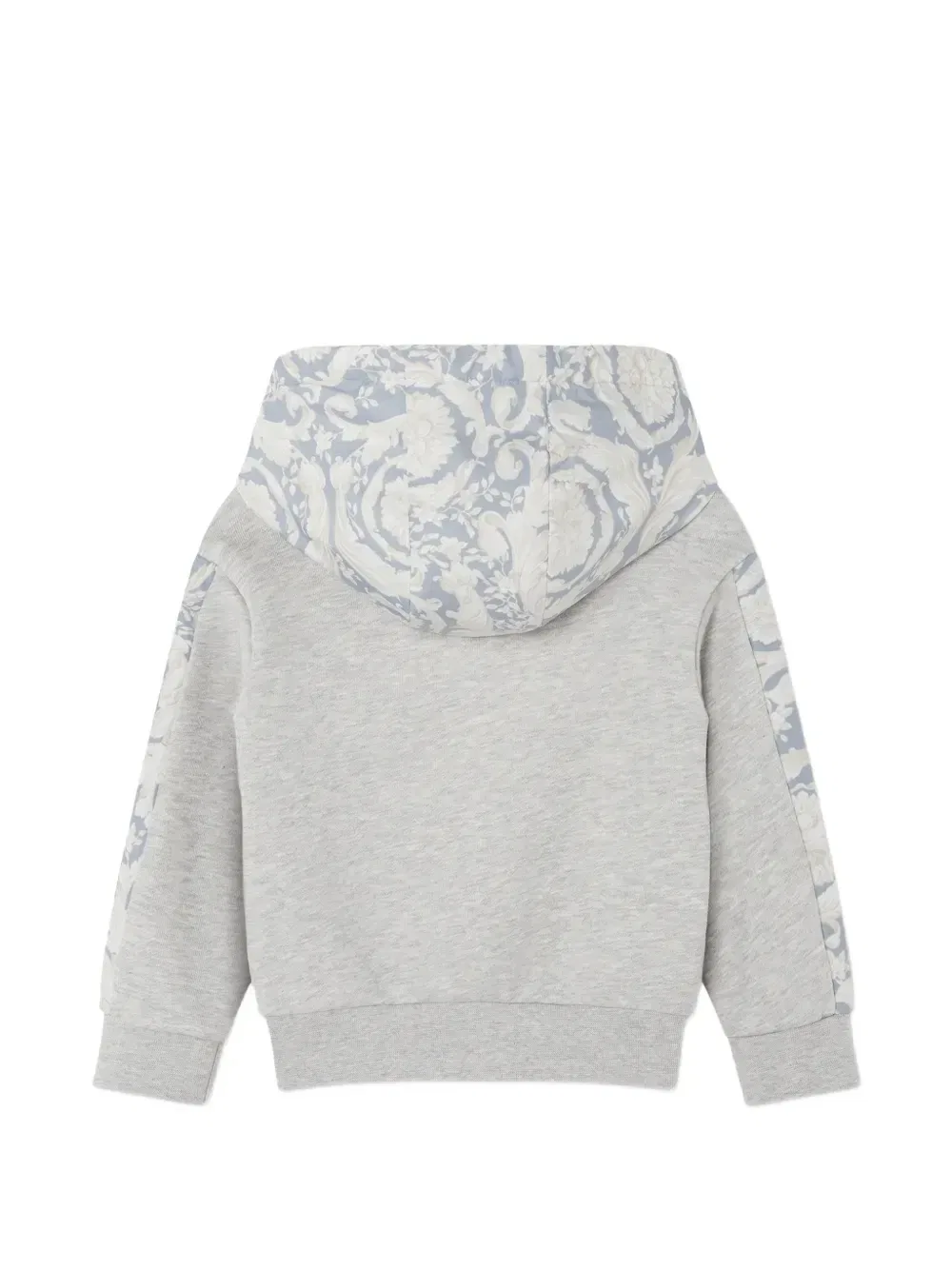 Детское худи из хлопкового джерси с принтом Versace Kids, серый — фото 2