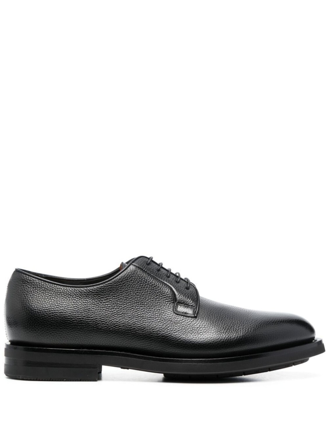 

Santoni туфли дерби с миндалевидным носком, черный