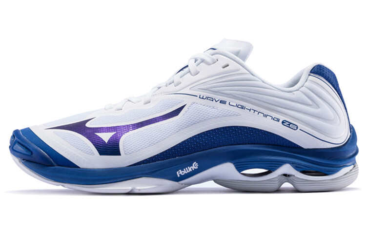 

Кроссовки Wave Lightning Z6 для мужчин с низким верхом белого/синего цвета Mizuno, Синий, Кроссовки Wave Lightning Z6 для мужчин с низким верхом белого/синего цвета Mizuno