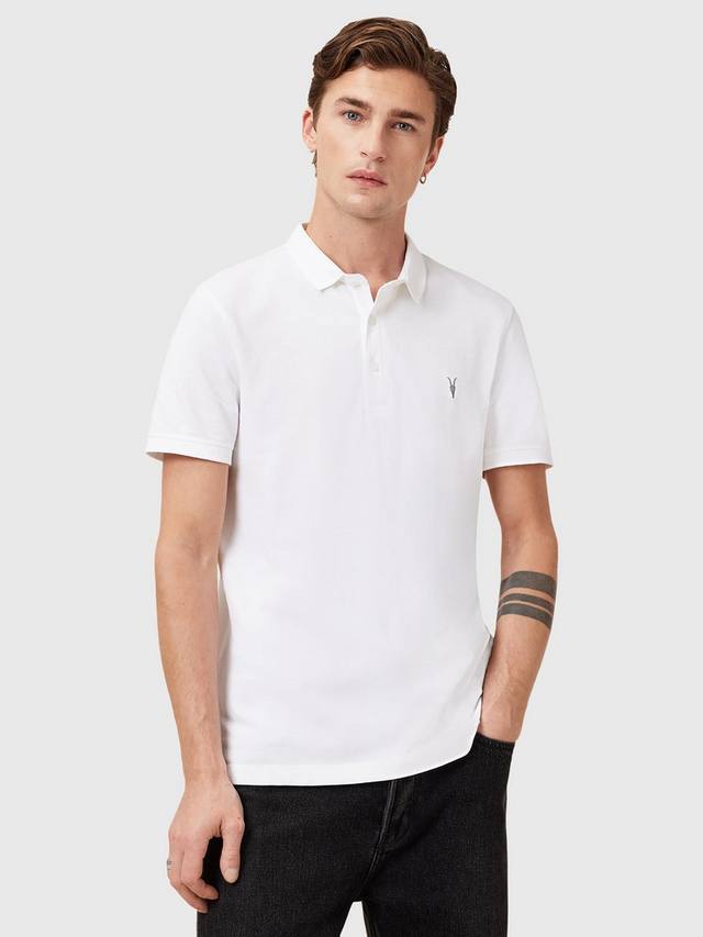 

Reform Slim Fit хлопковая поло AllSaints, White