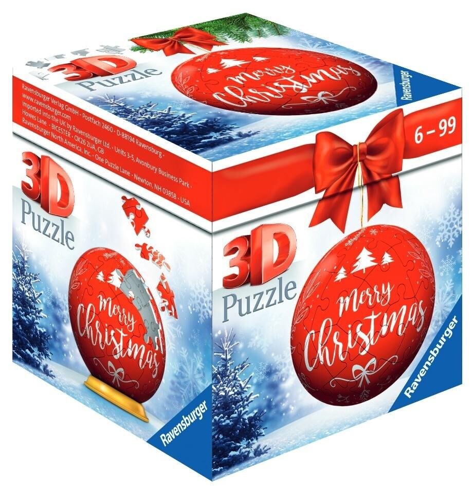 

Ravensburger, 3D сферический пазл, елочные игрушки, 54 шт.