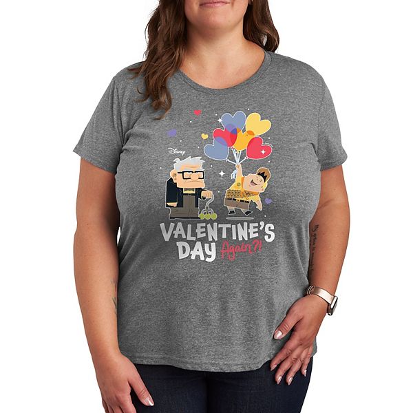 

Футболка с принтом S up plus valentine's day again Disney / Pixar, Heather Gray