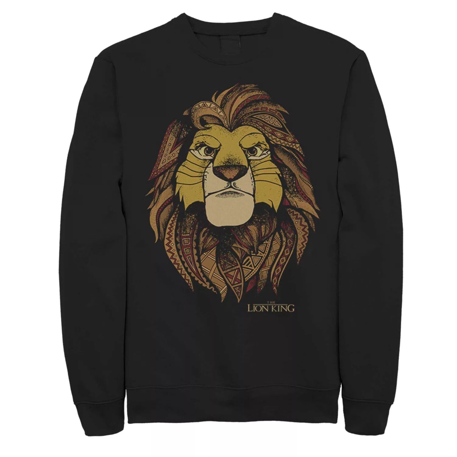 

Флисовый топ Simba для взрослых с геометрическим узором Lion King для юниоров Licensed Character, черный