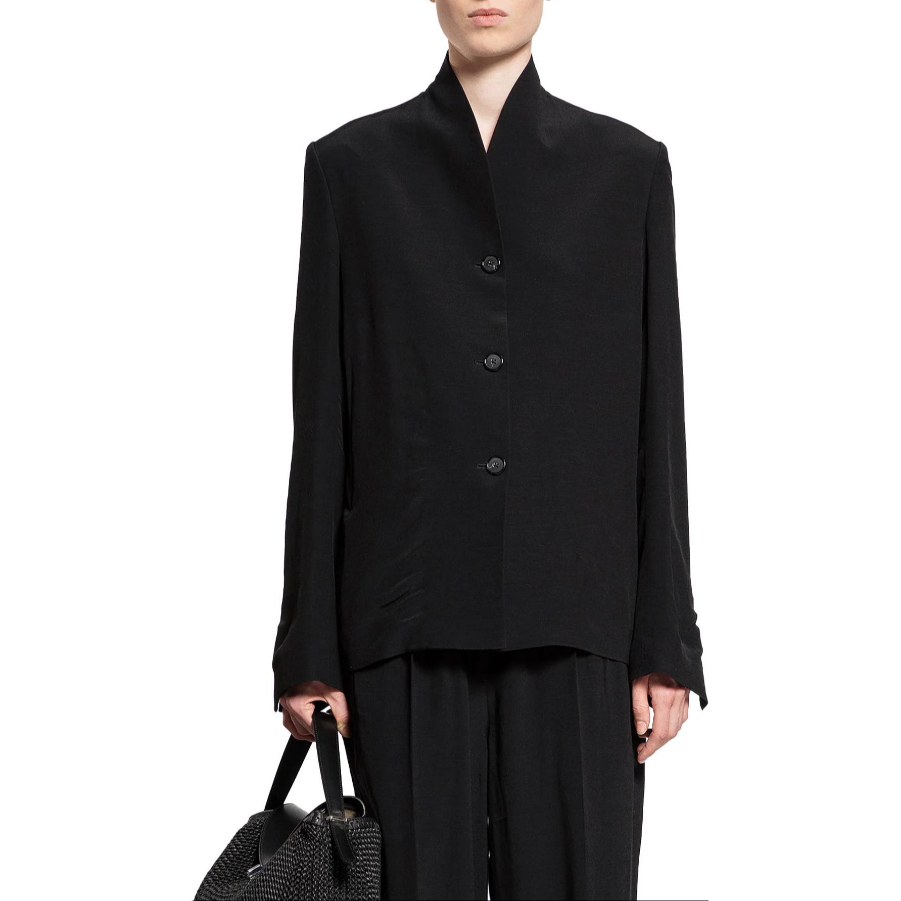 

TOTEME Однобортный пиджак с V-образным вырезом, Black