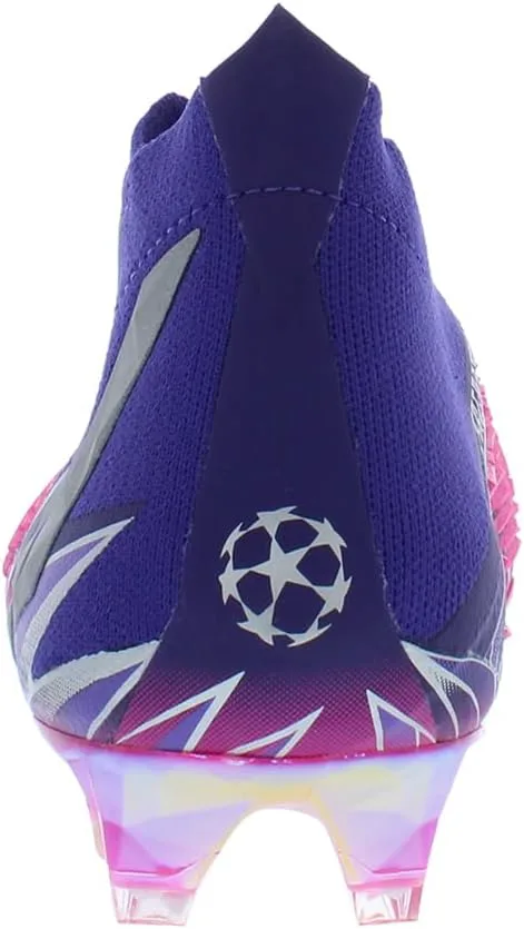 Футбольные бутсы Adidas Predator Edge.3 для твердого грунта, мужские, фиолетовый/металлик/розовый — фото 4