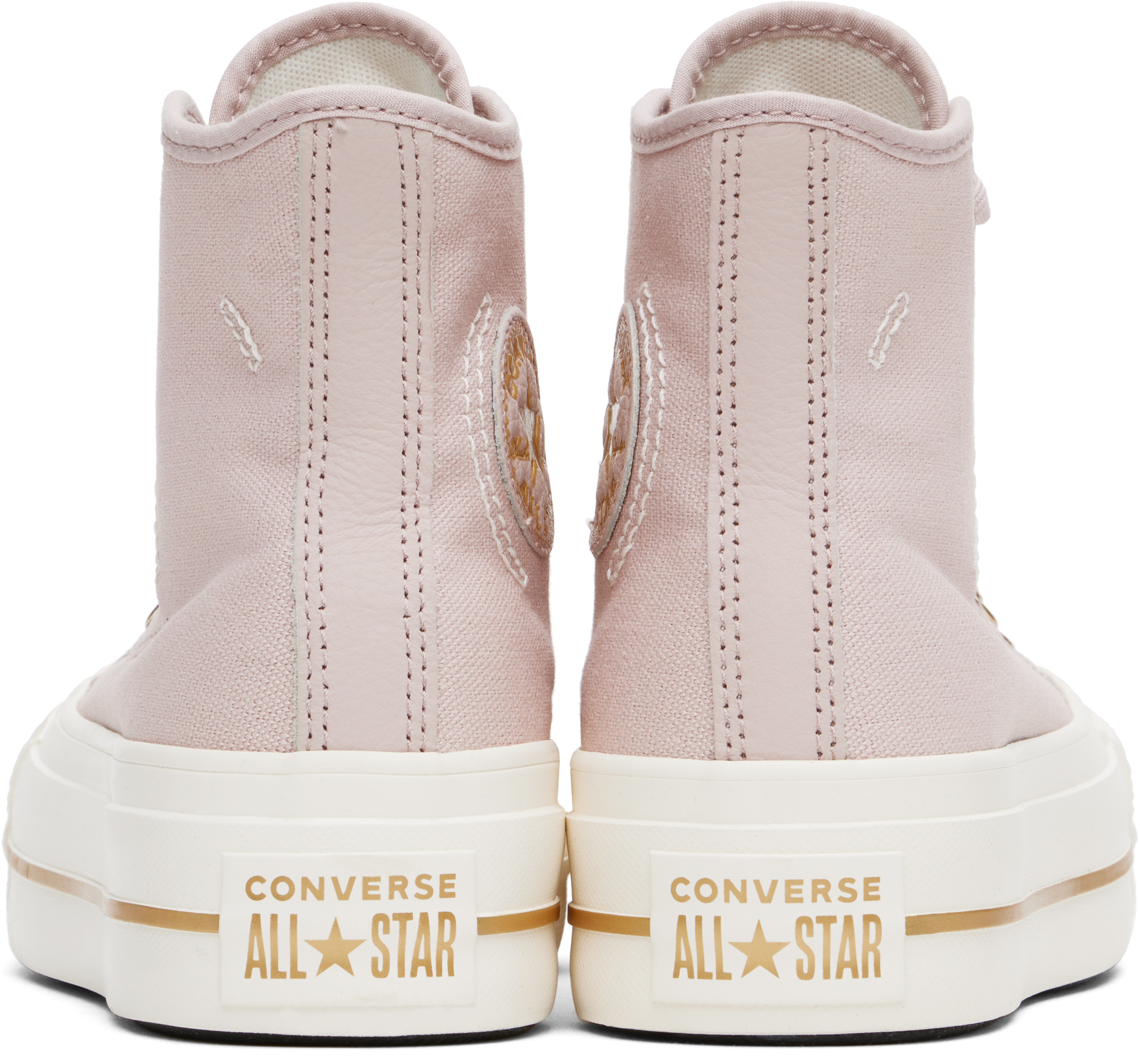 Розовые кроссовки Chuck Taylor All Star Lift Platform Tailored Lines High Top Converse — фото 2