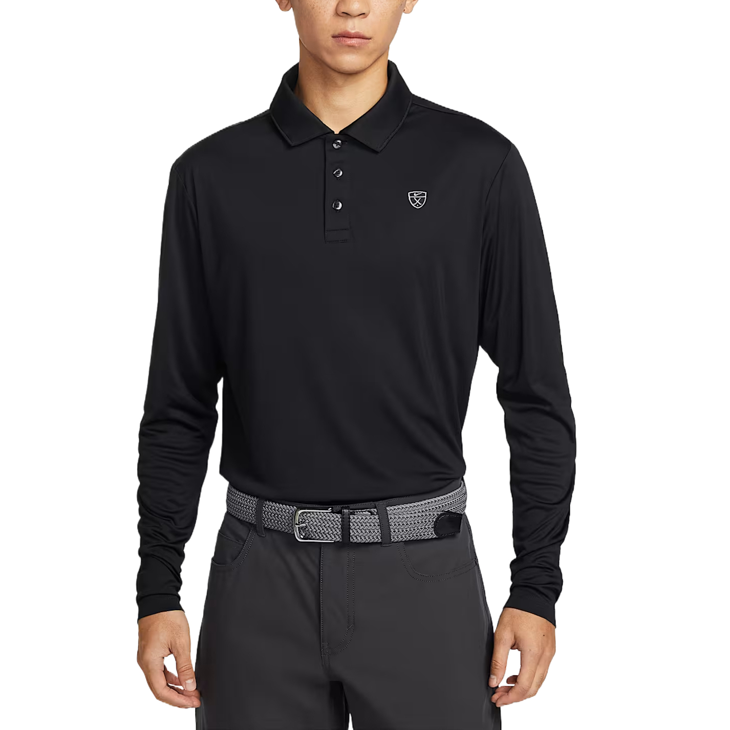 Dri Fit одежда для гольфа мужская Nike, черный/белый/черный