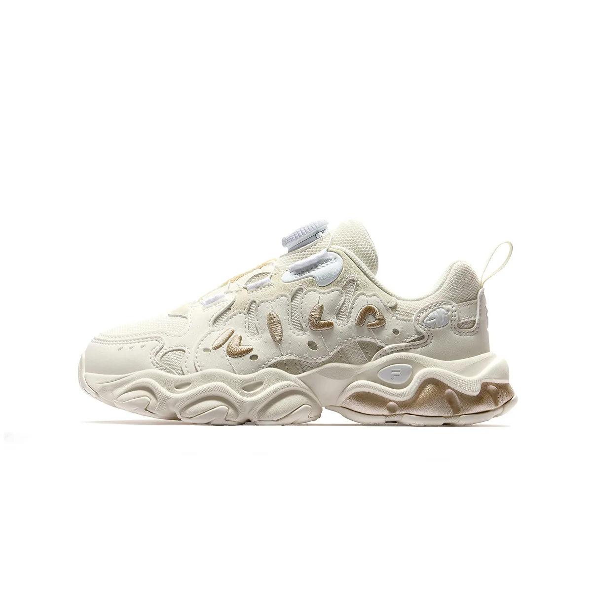 Heritage FHT Synthetic Leather, Textile Cushioning Breathable детские кроссовки для бега Kids' FILA KIDS, f-bp черный/castle серый — фото 3