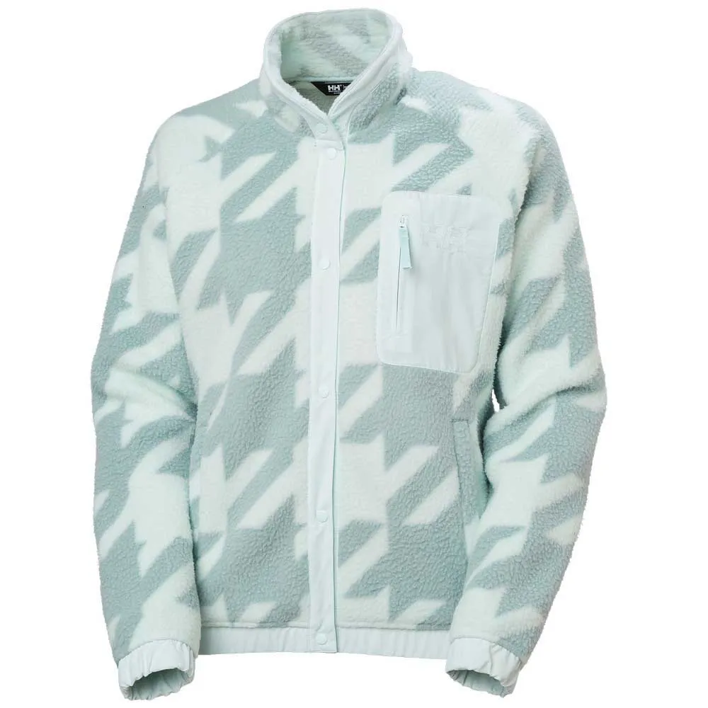

Флис Helly Hansen Imperial Printed Pile Snap full zip, зеленый
