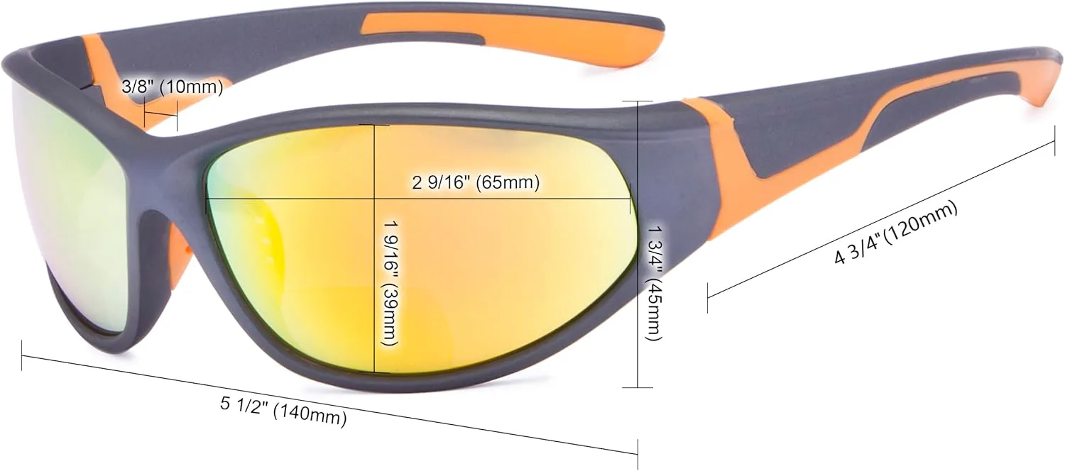 

Солнцезащитные очки Eyekepper с бифокальными линзами, оправой из материала TR90 и резины — спортивные солнцезащитные очки для чтения (белые, 3.00), White