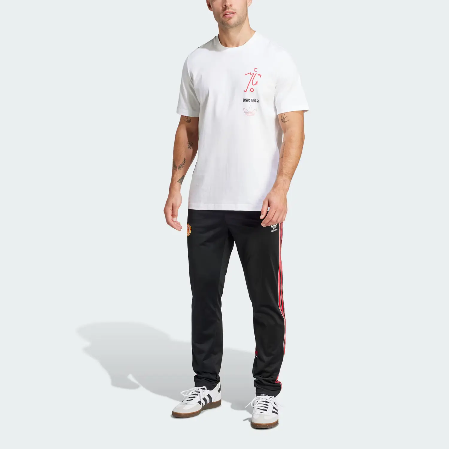 Adidas доставка с AdiClub футболка Manchester United '91 Adidas Originals, белый — фото 4
