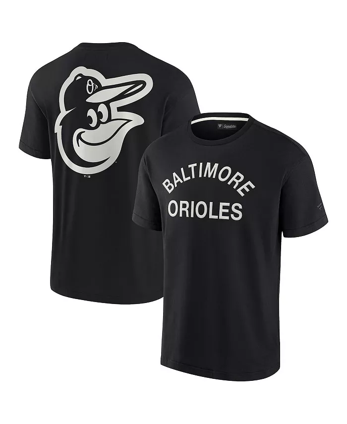 

Мужская и женская черная футболка с коротким рукавом Baltimore Orioles, супермягкая Fanatics Signature