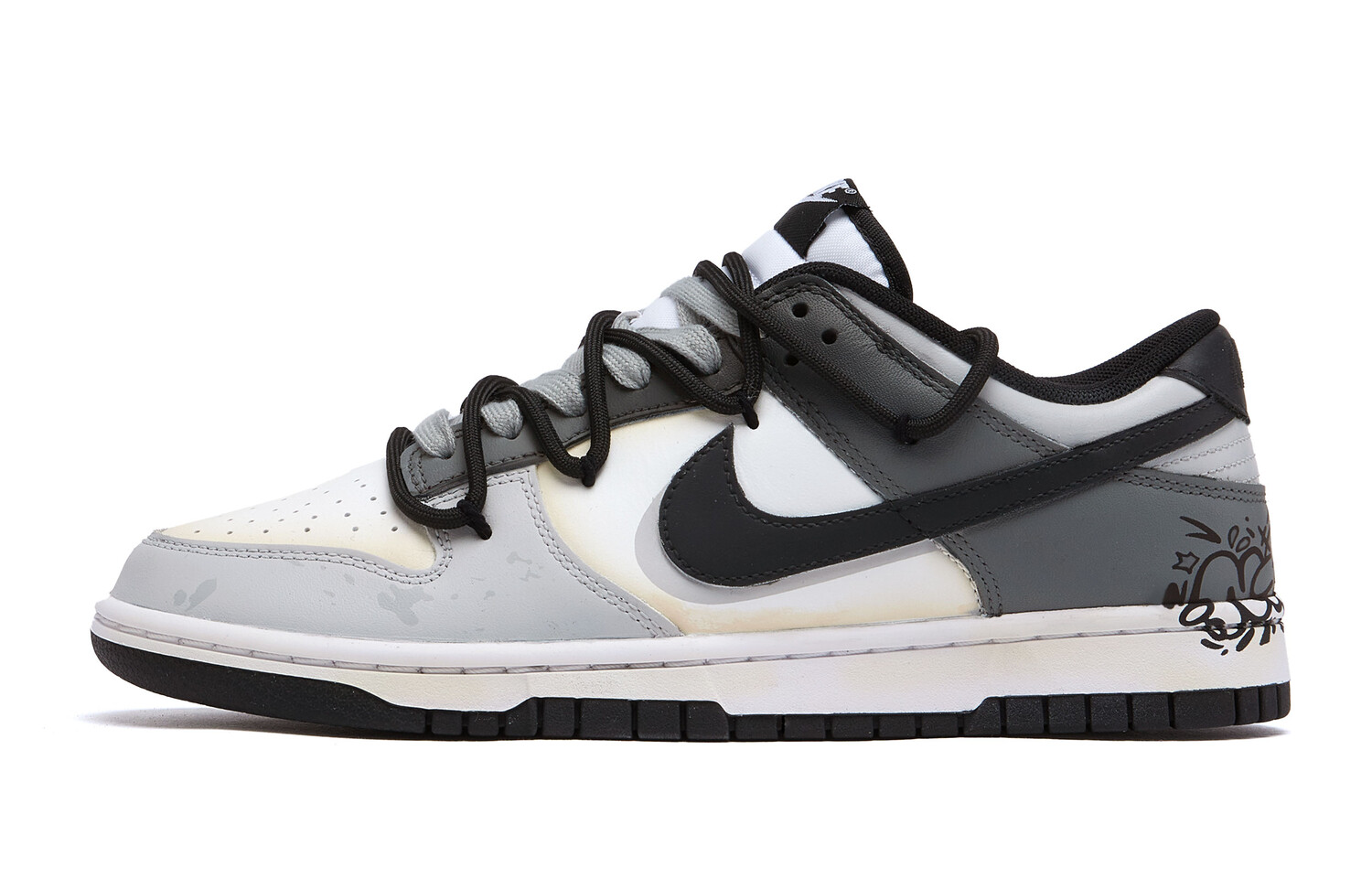 

Кроссовки Nike Dunk Skateboarding Shoes Men Low-top White, серый