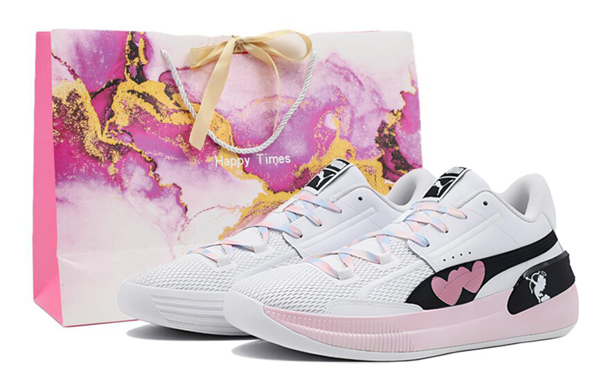 

Баскетбольные кроссовки мужские низкие розовые Puma