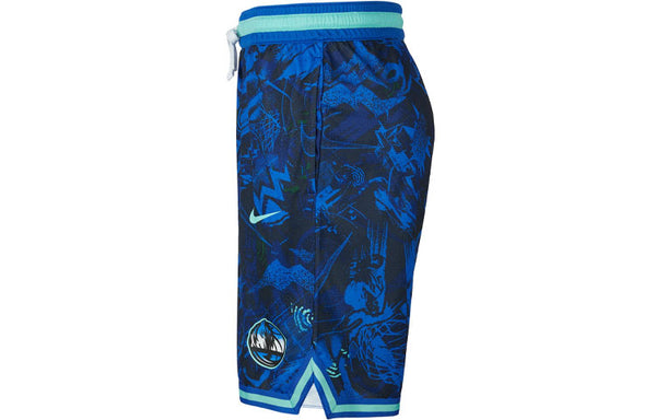 Шорты men's dallas mavericks quick dry knit breathable sports basketball shorts blue Nike, синий — фото 3