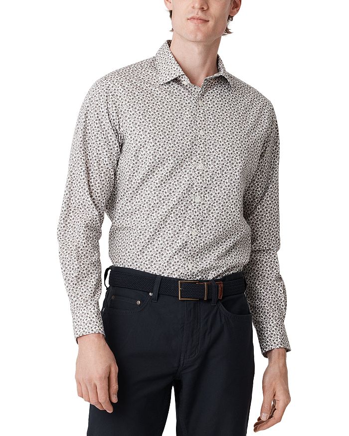 

Гленкенич Рубашка с цветочным принтом Slim Fit Rodd & Gunn, серый