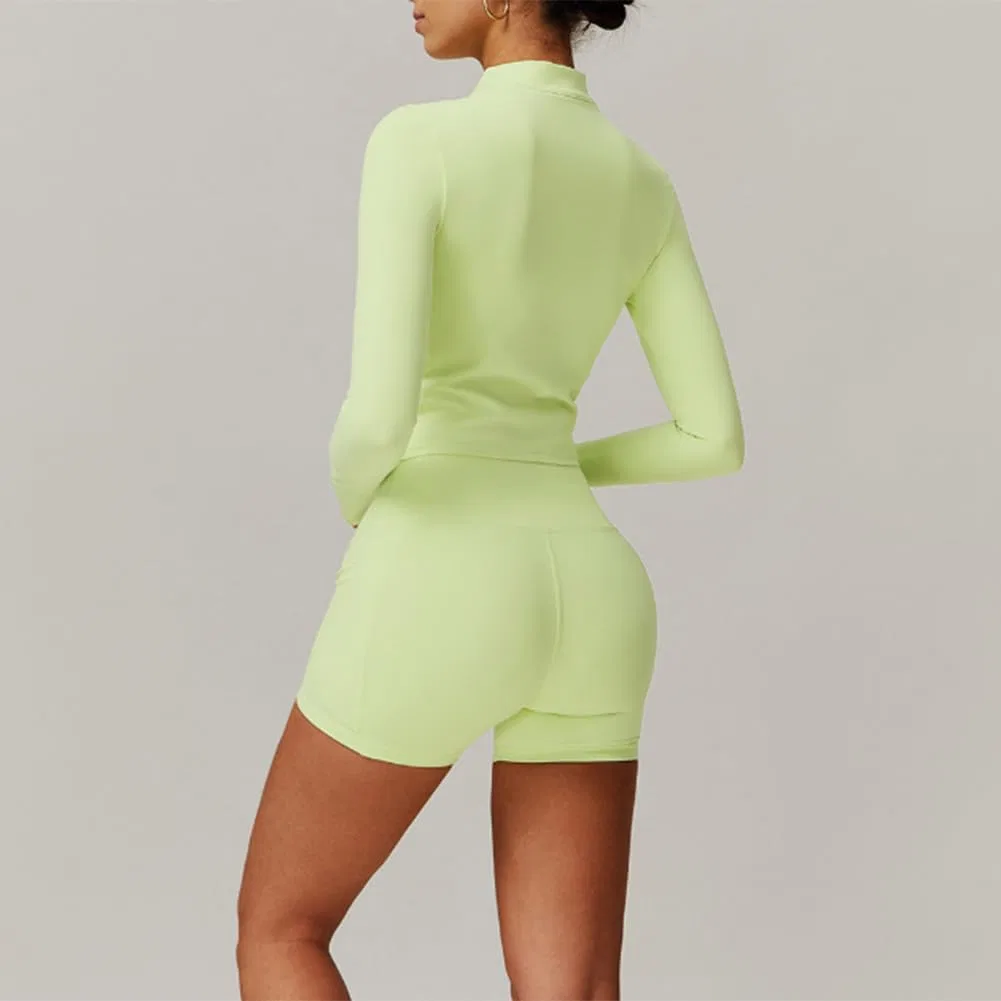 Спортивный костюм из двух предметов, длинный рукав, леггинсы, Green Shorts — фото 2