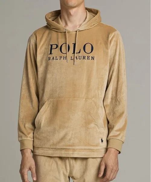 Худи длинный рукав Polo Ralph Lauren, однотонное, хаки