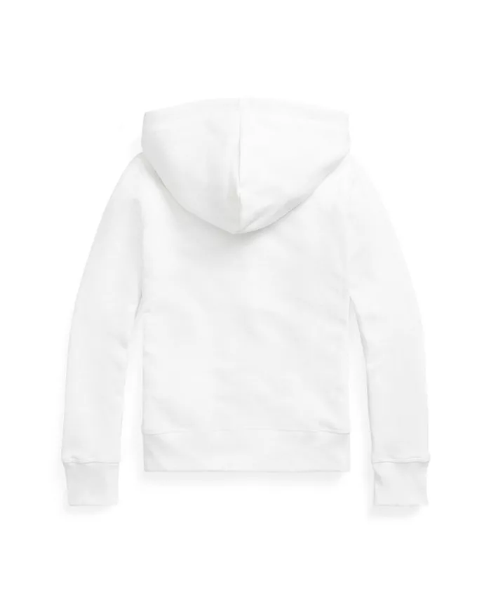 Детская флисовая толстовка с молнией для девочек 2T-6X Polo Ralph Lauren, белый — фото 2