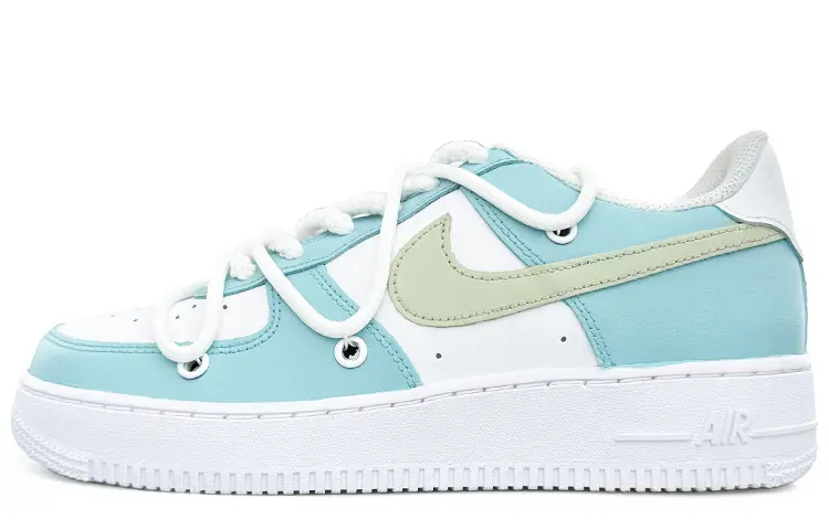 

Кроссовки Nike Air Force 1 Skateboarding Shoes Women's Low-top Blue/Green/White, розовый