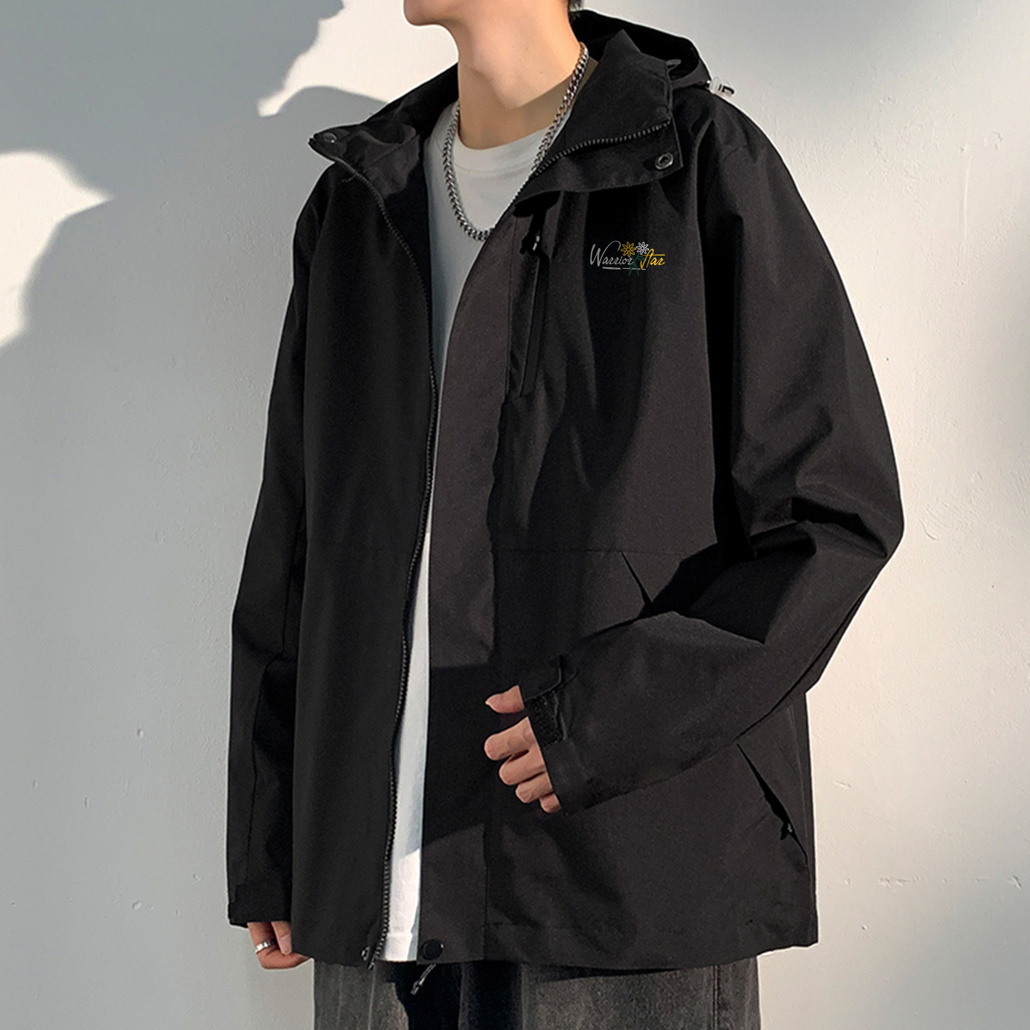 

Мужская и женская худи-куртка Softshell Moderate WARRIOR, moonсветло-синий