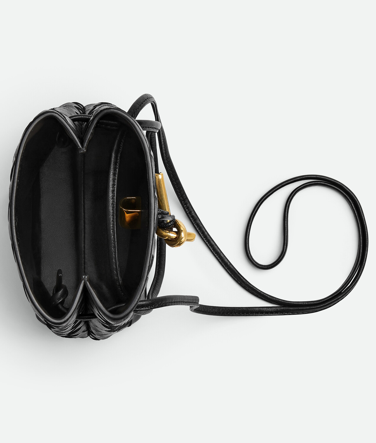 Женский телефонный кошелек Andiamo Phone Pouch BOTTEGA VENETA, черный — фото 3