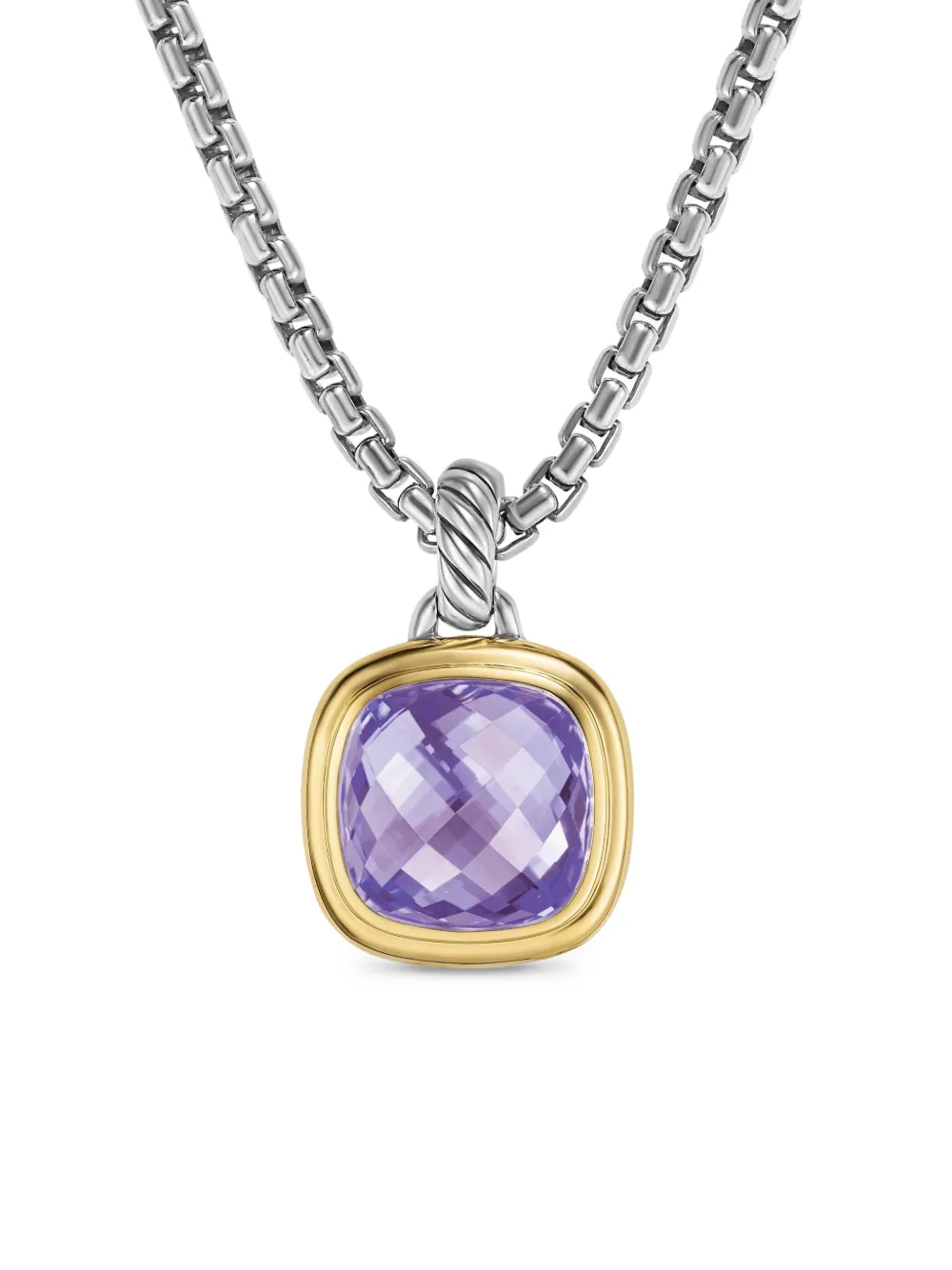 

Колье Albion из желтого золота и серебра с аметистом David Yurman, серебяный