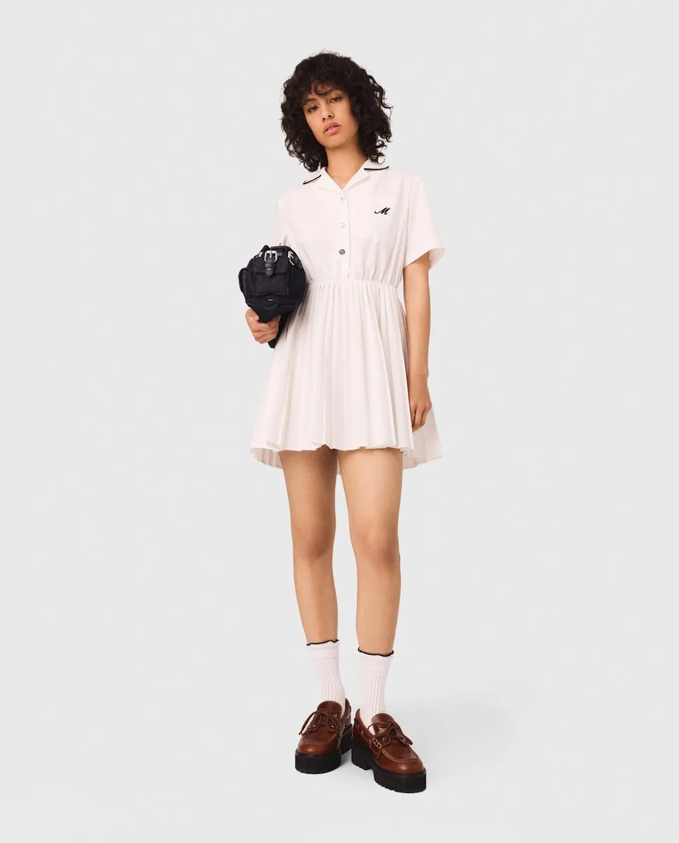 

Короткий рукав рубашечного платья Maje, белый