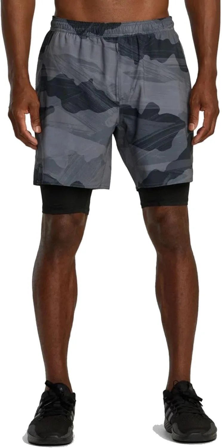 

RVCA Sport мужские шорты для тренировок 2 в 1 с компрессионным лайнером