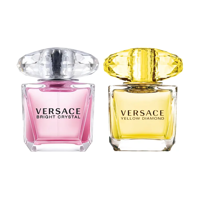 VERSACE Набор духов Phantom Gold Diamond Pink Radiance Eau De Toilette с нотами цитруса и цветков лимона, 30 мл + 30 мл, Two-Piece Set: Phantom Gold Diamond Women's Perfume 30ml+Pink Radiance Crystal Diamond Women's Perfume 30ml