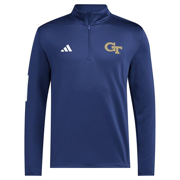 Мужская полузастегивающаяся куртка для гольфа navy georgia tech yellow jackets Adidas — фото 3