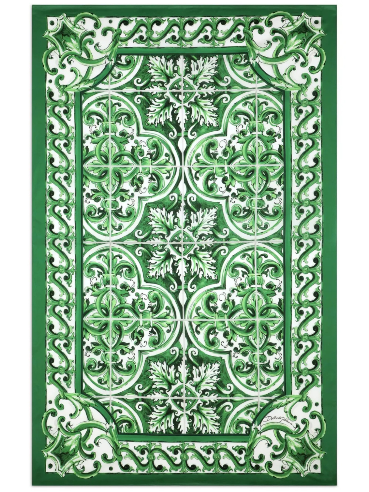 

Dolce & Gabbana саронг с принтом Majolica, зеленый