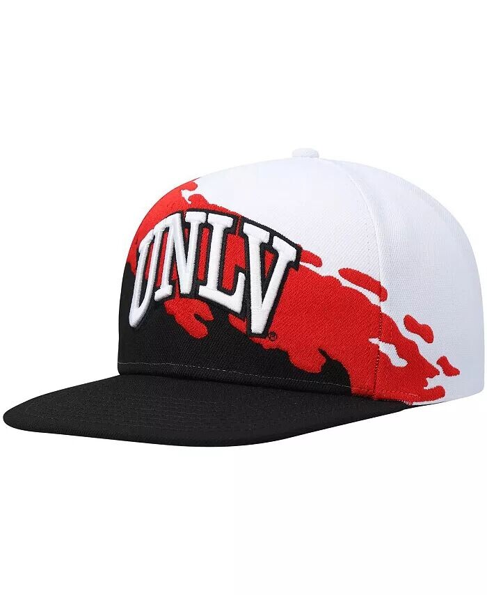 

Мужская черно-белая кепка UNLV Rebels Paintbrush Snapback Mitchell & Ness