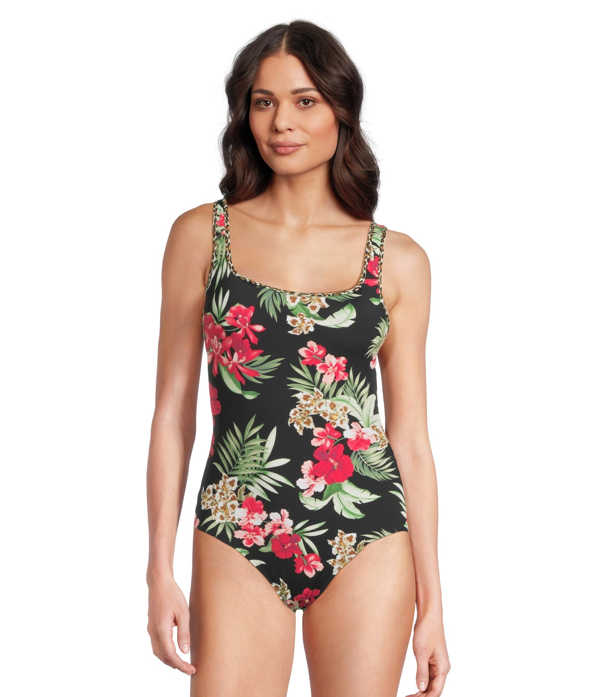 

Купальник Tommy Bahama Lily Cat Rev Tank One-Piece, цвет Black Rev