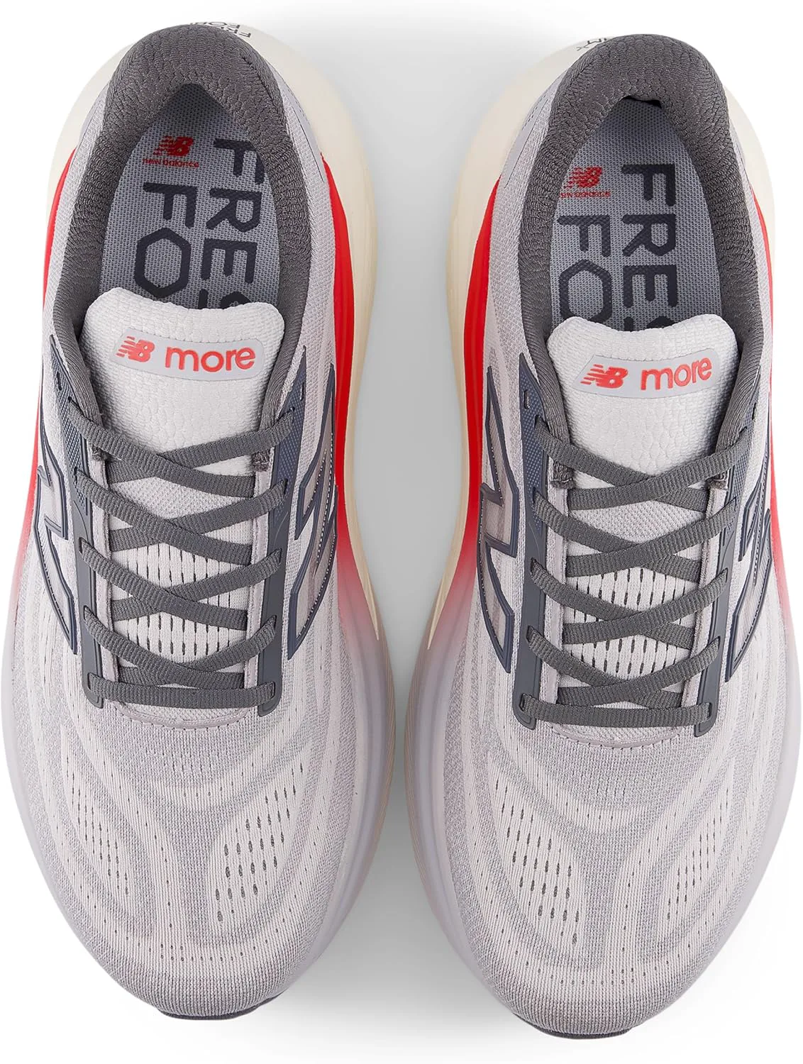 Мужские кроссовки для бега New Balance Fresh Foam X More V6, серый/красный — фото 4
