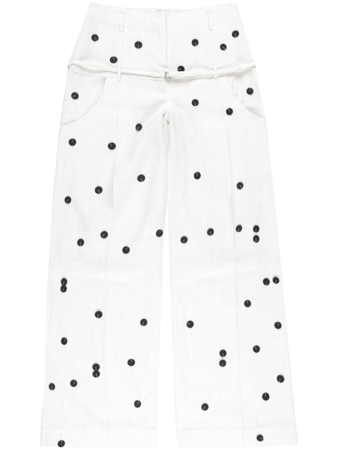 

Jacquemus брюки в горох, белый