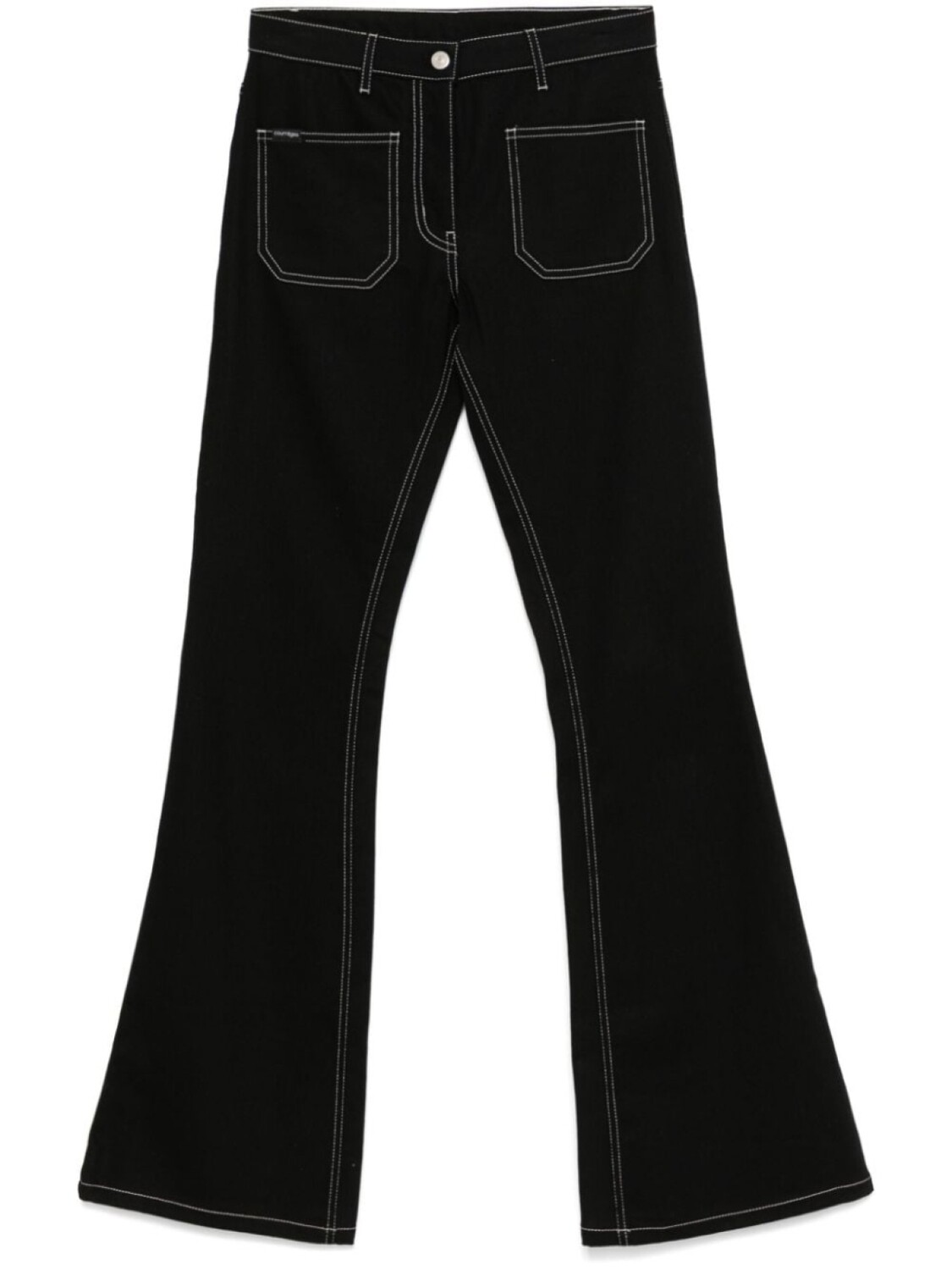 

Courrèges джинсы bootcut с декоративной строчкой, черный