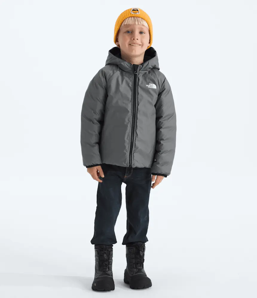 Детская двусторонняя куртка Perrito с капюшоном The North Face, TNF Black/Smoked Pearl — фото 2